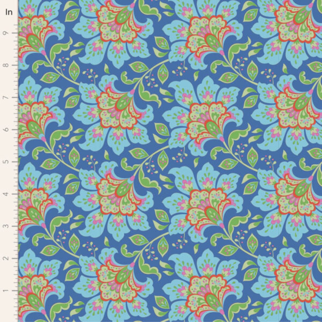 Tilda Patchwork Stoff Baumwolle - Bloomsville Flowermarket Blueberry